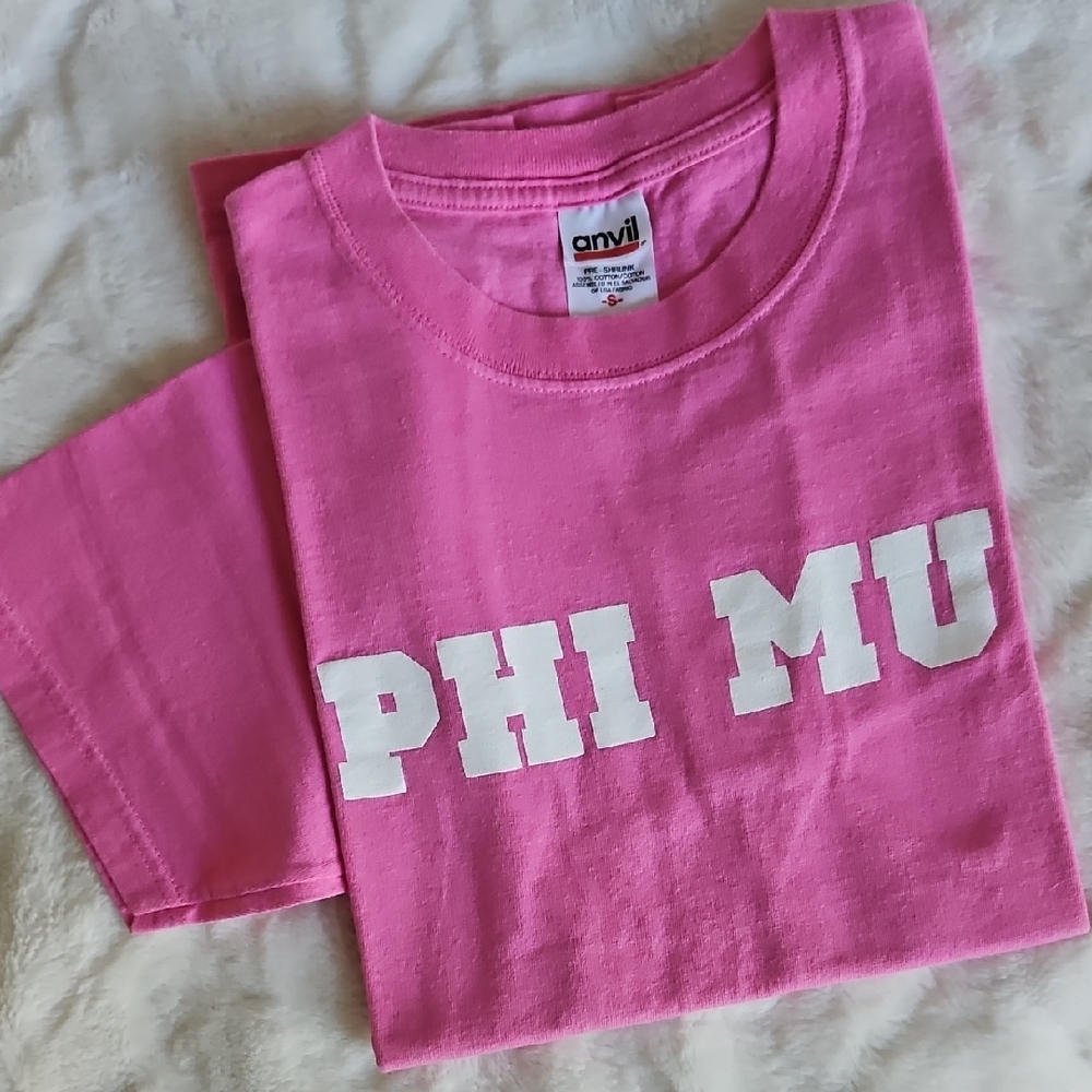 Pink Phi Mu Collegiate Tee